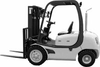 stock photo shows a forklift truck