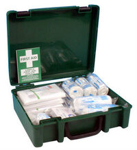 Photo shows a first aid kit